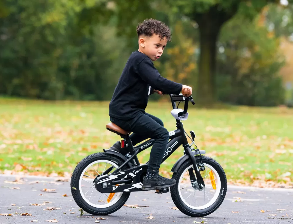 Bmx Fun-S125 14 Inch 21 Cm Jongens Terugtraprem Matzwart^AMIGO Discount