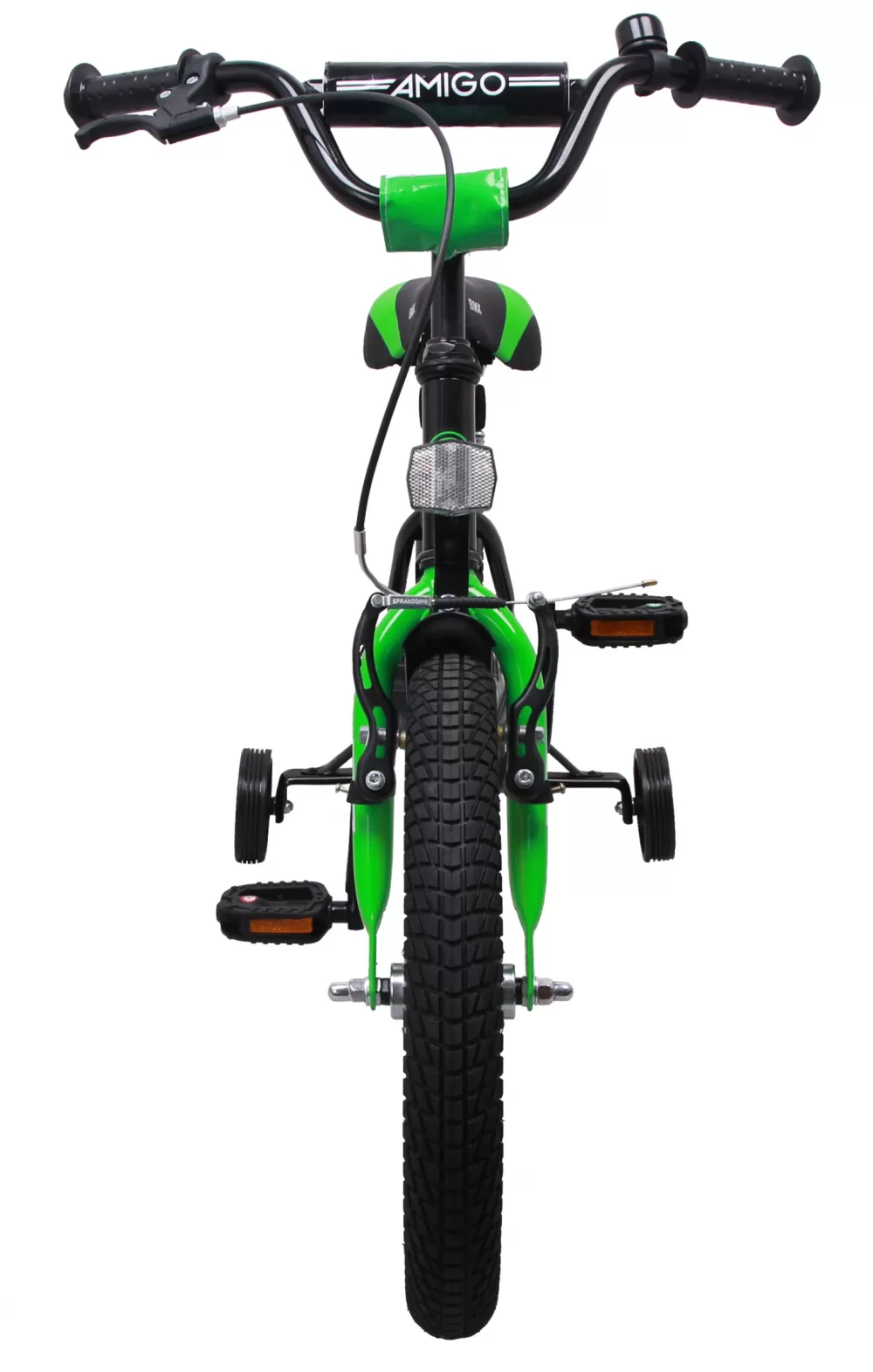 Bmx Fun-S28 16 Inch 28 Cm Jongens Terugtraprem Groen/Matzwart^AMIGO Store