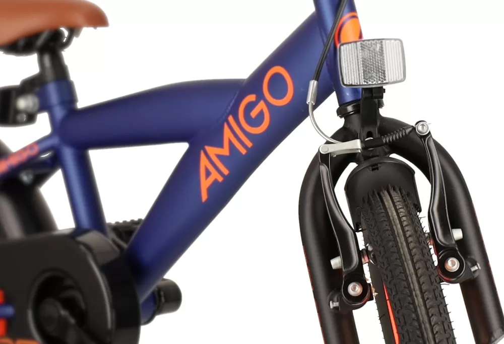 Explorer 14 Inch 21,5 Cm Jongens Terugtraprem Blauw/Oranje^AMIGO Clearance