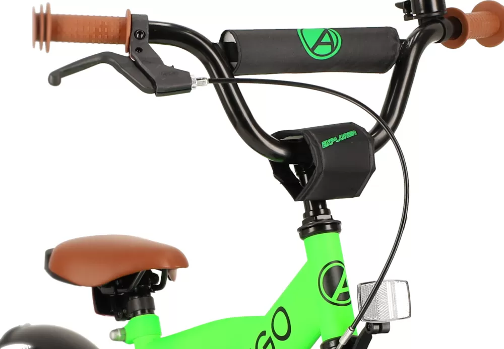 Explorer 14 Inch 21,5 Cm Jongens Terugtraprem Groen/Zwart^AMIGO Best