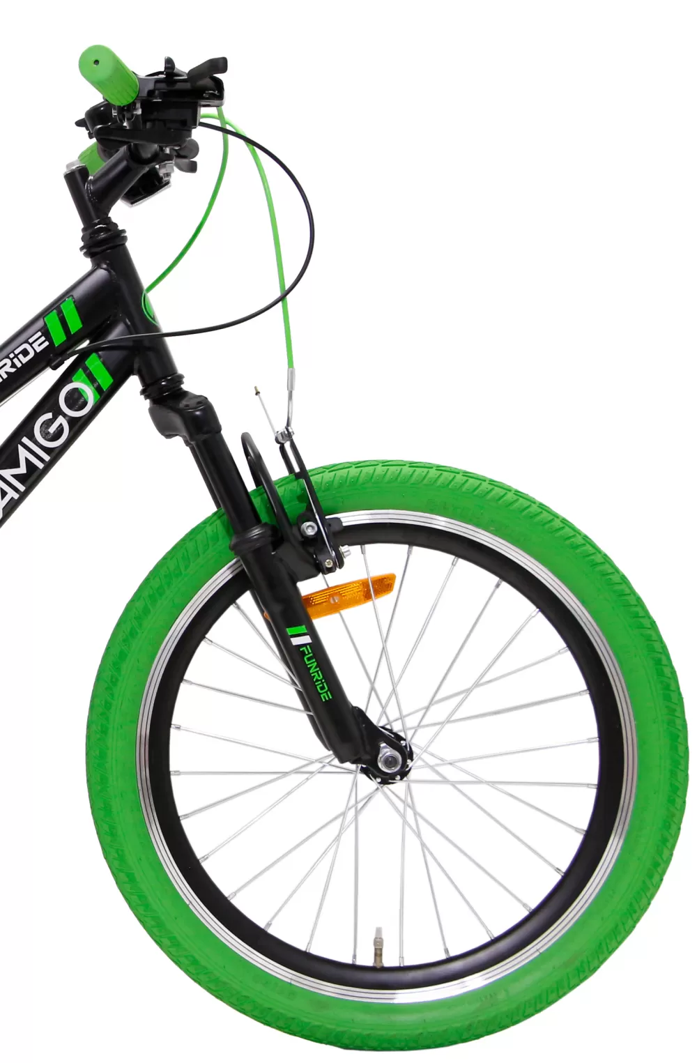 Fun Ride 20 Inch 33 Cm Junior 7V V-Brakes Zwart/Groen^AMIGO Store