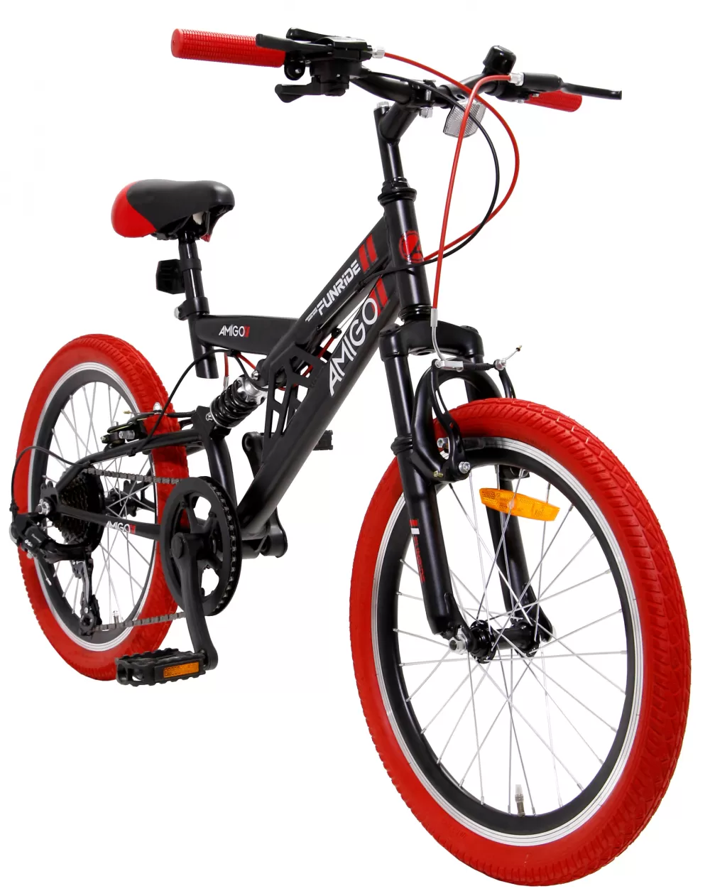 Fun Ride-S14 20 Inch 33 Cm Junior 7V V-Brakes Zwart/Rood^AMIGO Cheap