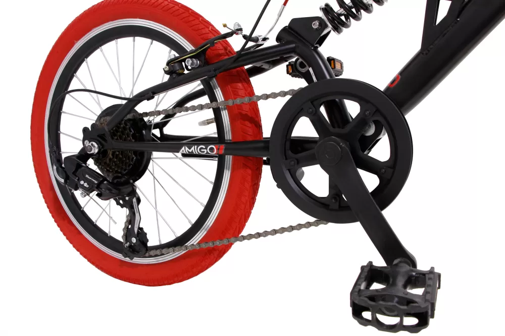Fun Ride-S15 20 Inch 33 Cm Junior 7V V-Brakes Zwart/Rood^AMIGO Shop