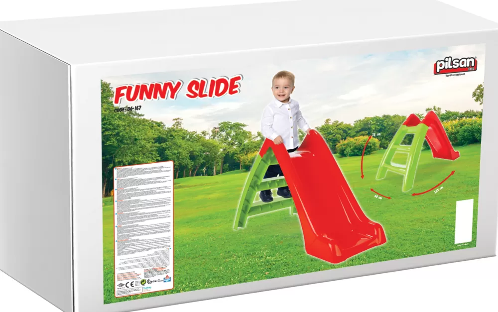 Pilsan Funny Glijbaan 123 X 60 X 73 Cm Rood/Groen^AMIGO Flash Sale