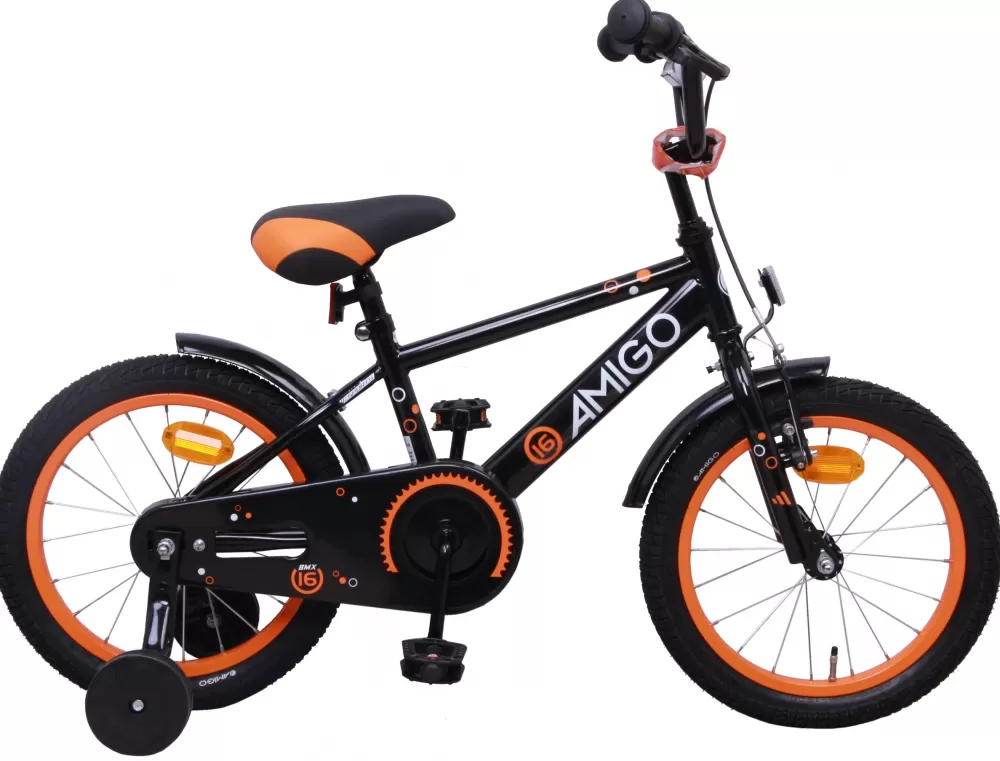 Sports 16 Inch 25,4 Cm Jongens Terugtraprem Zwart^AMIGO Clearance