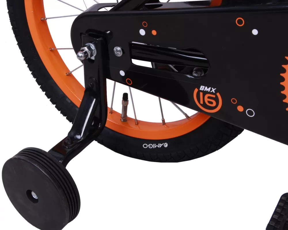 Sports 16 Inch 25,4 Cm Jongens Terugtraprem Zwart^AMIGO Clearance