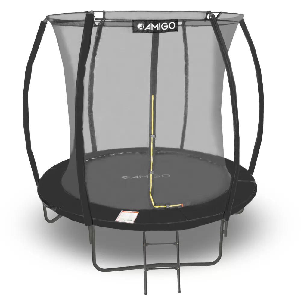 Trampoline Basic Met Veiligheidsnet En Ladder 244 Cm Zwart^AMIGO Cheap