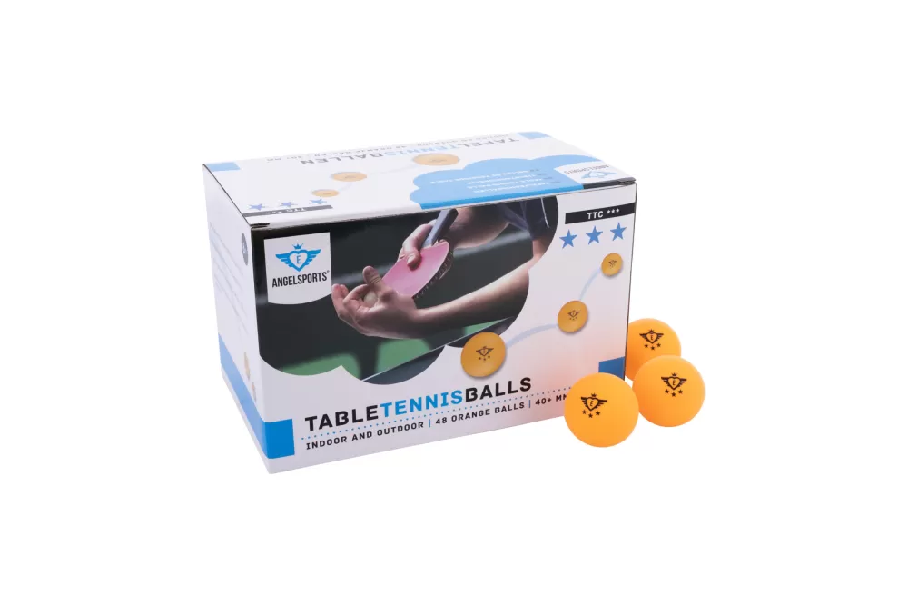 Tt Ballen 3 Ster Competitie 40 Mm 48 Stuks Oranje^Angel Sports New
