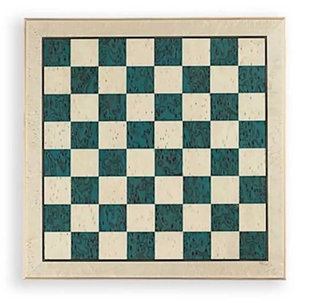 Schaakbord 52 X 52 Cm Hout Blauw/Wit^Dal Negro Cheap