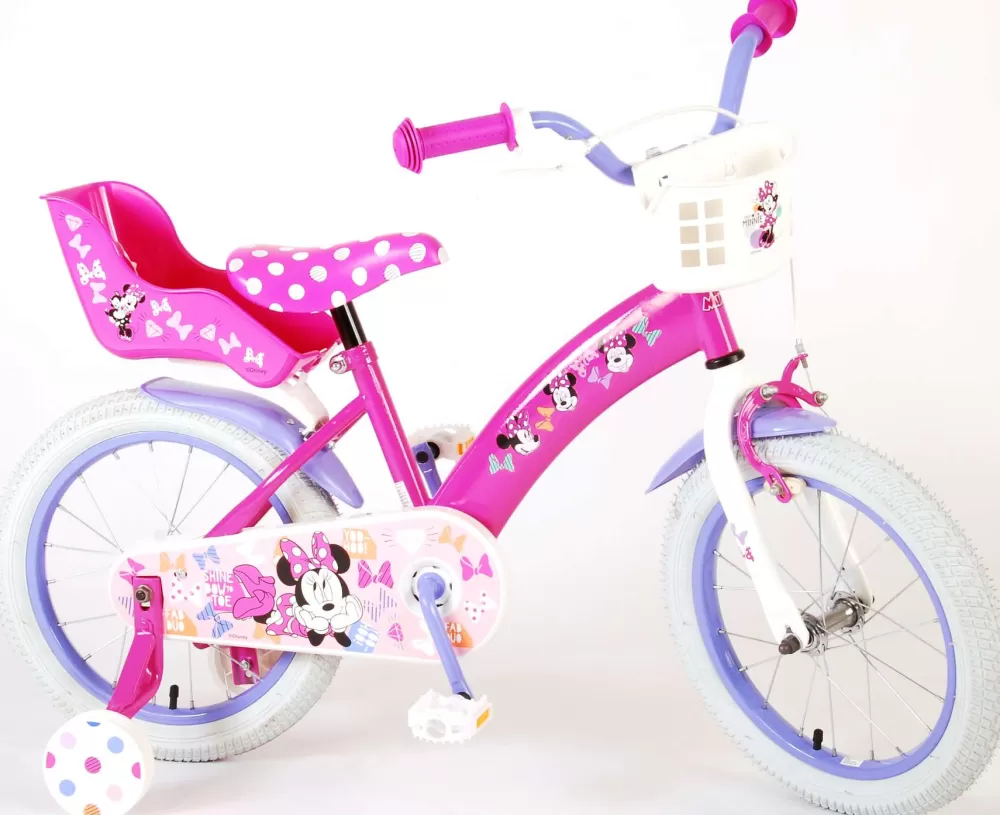 Minnie Cutest Ever! 16 Inch 25,4 Cm Meisjes Terugtraprem Roze/Paars^Disney New