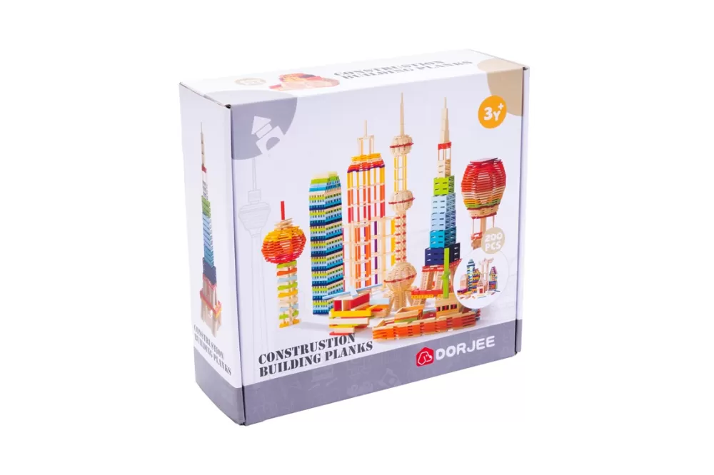 Bouwplankjes Set Van 200 Stuks Multicolor^Dorjee Sale