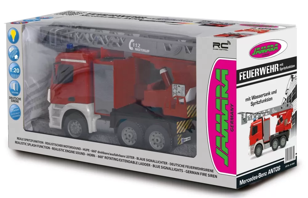 Brandweerwagen Rc Mercedes-Benz Arocs 2,4 Ghz Rood 1:20^JAMARA Clearance
