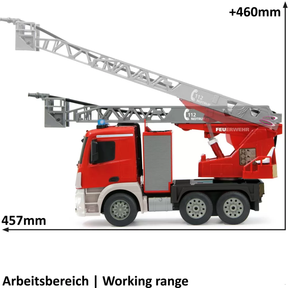 Brandweerwagen Rc Mercedes-Benz Arocs 2,4 Ghz Rood 1:20^JAMARA Clearance