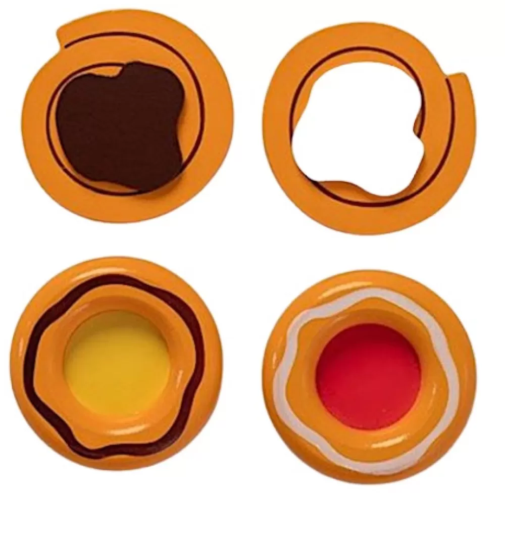 Deens Gebak Junior 6 Cm Hout Oranje/Bruin 4-Delig^Mamamemo Online