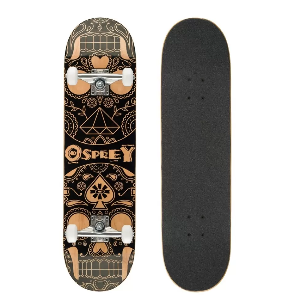 Candy Skull Skateboard Unisex 79 X 20 Cm Bruin^Osprey Clearance