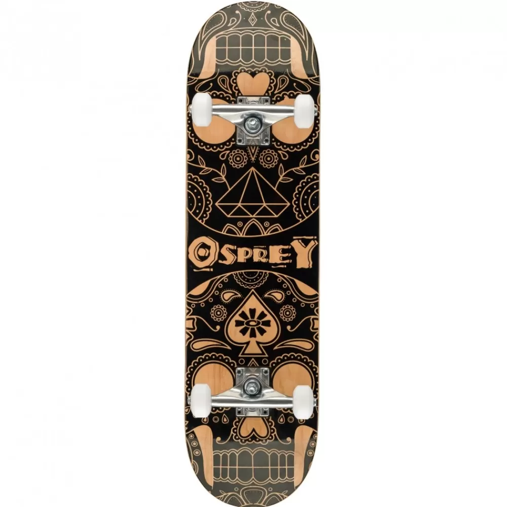 Candy Skull Skateboard Unisex 79 X 20 Cm Bruin^Osprey Clearance