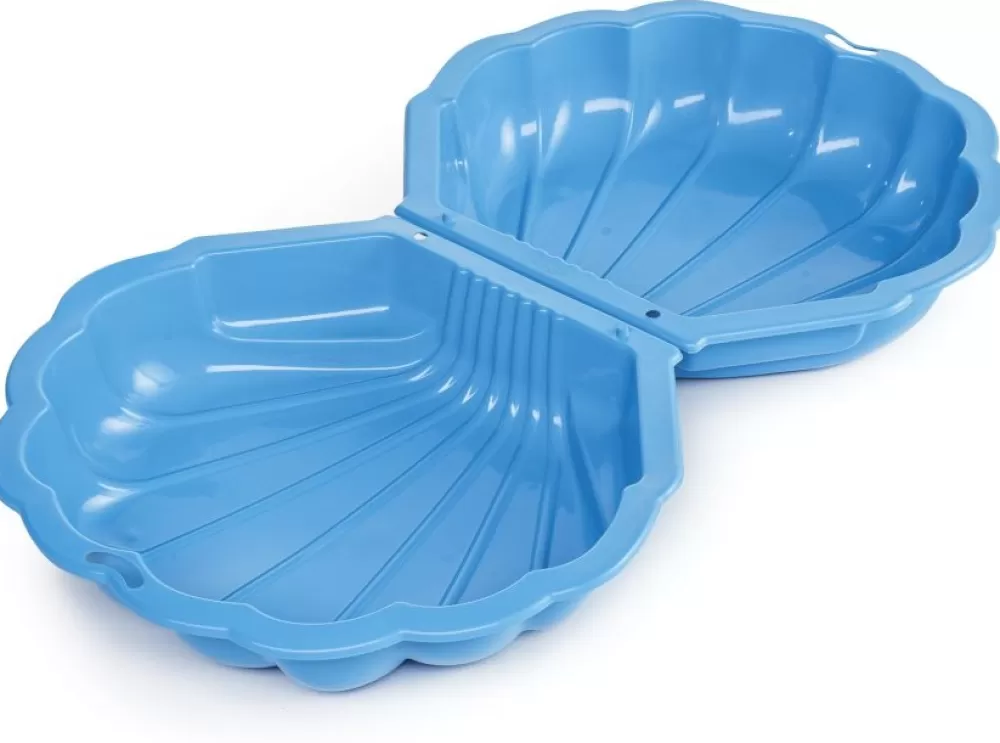 Zandbak Met Deksel Schelp 102 X 88 X 20 Cm Blauw^Paradiso Toys Shop