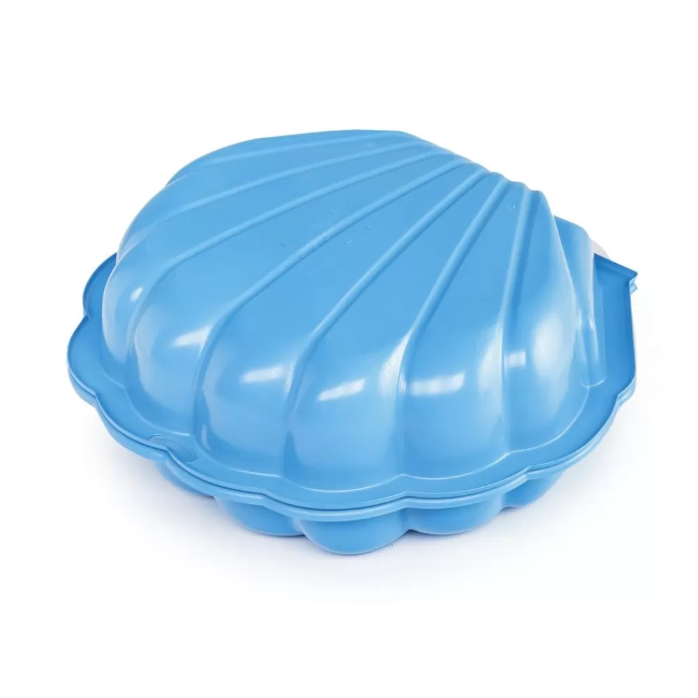Zandbak Met Deksel Schelp 102 X 88 X 20 Cm Blauw^Paradiso Toys Shop