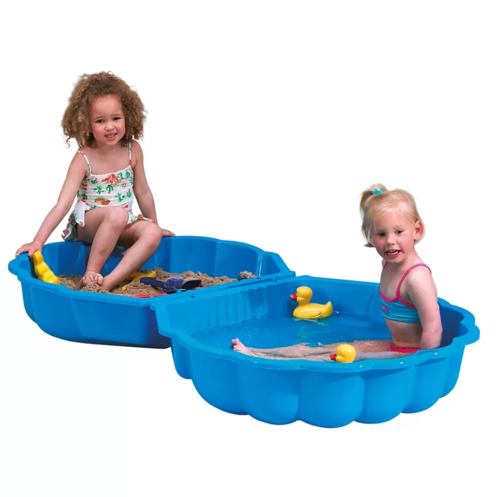 Zandbak Met Deksel Schelp 87 X 78 X 18 Cm Blauw^Paradiso Toys Best Sale