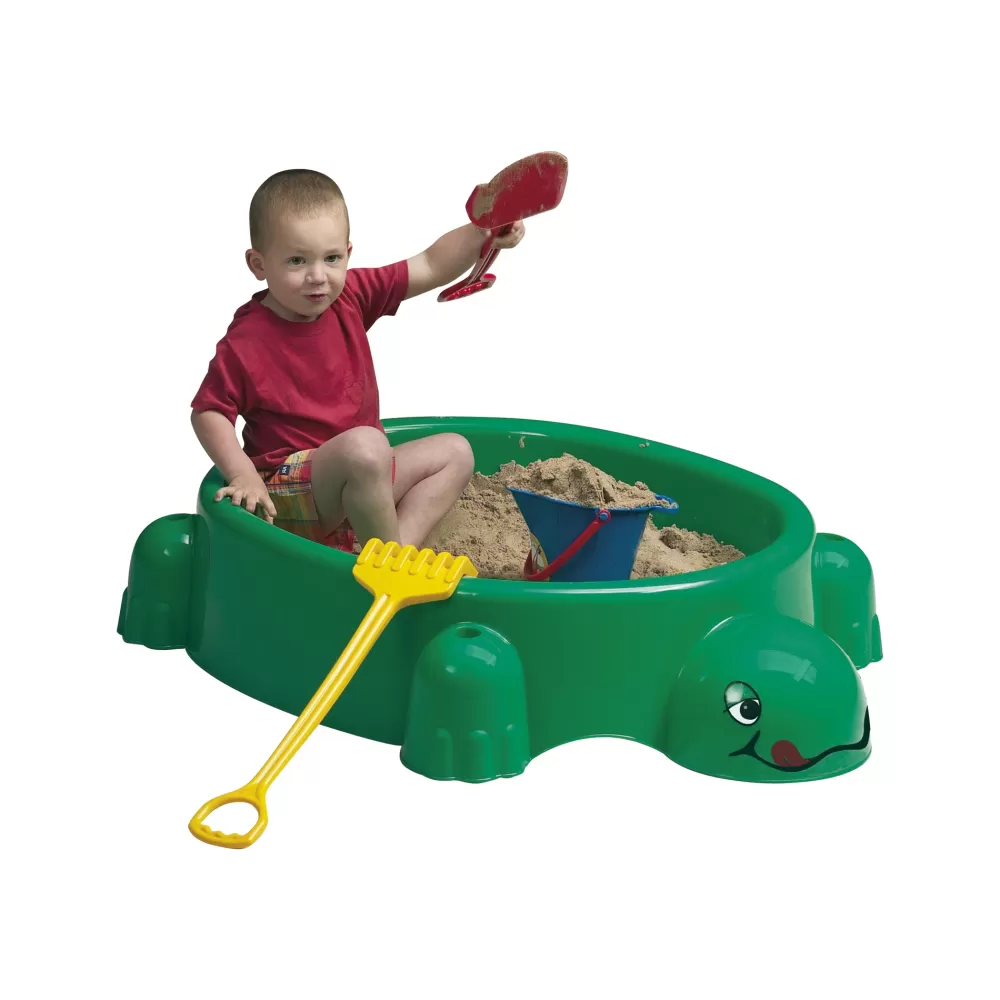 Zandbak Met Deksel Schildpad 115 X 83 Cm Groen^Paradiso Toys Sale