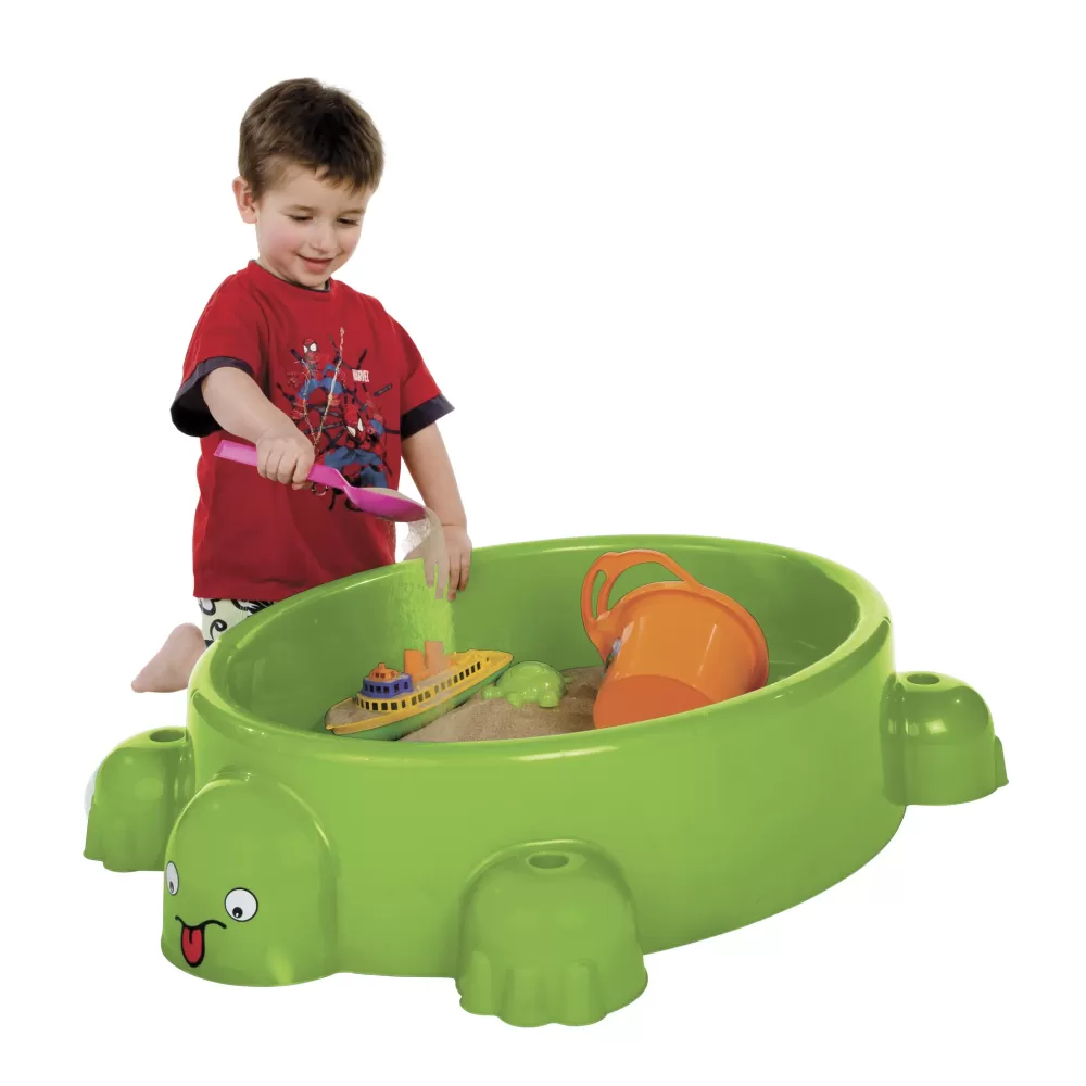 Zandbak Met Deksel Schildpad 95,5 X 68 Cm Groen^Paradiso Toys Hot
