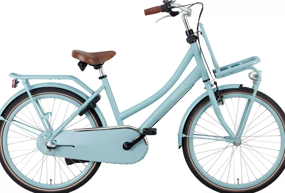 Daily Dutch Basic+ 24 Inch Meisjes 3V Terugtraprem Matblauw^Popal Fashion
