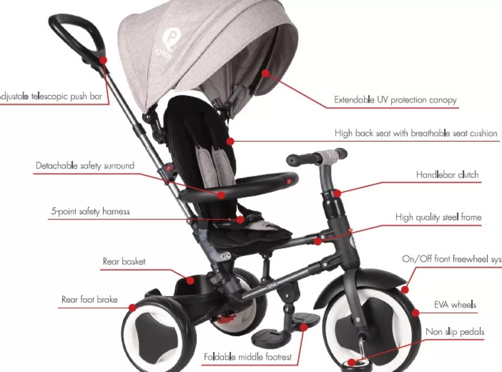 Rito Deluxe 3 In 1 Driewieler Junior Zwart/Blauw^QPlay Online