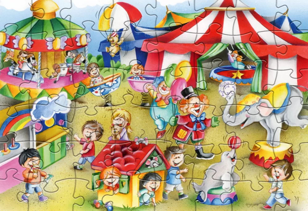 Legpuzzel Beach & Circus Junior 24/48 Stukjes^Rebo Productions Cheap