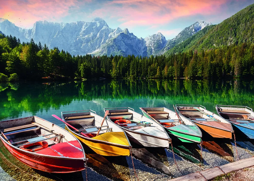Legpuzzel Boats At The Lake 1000 Stukjes^Rebo Productions New