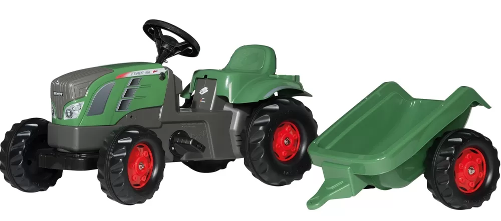 Traptractor Rollykid Fendt 516 Vario Junior Groen/Grijs^Rolly Toys Hot