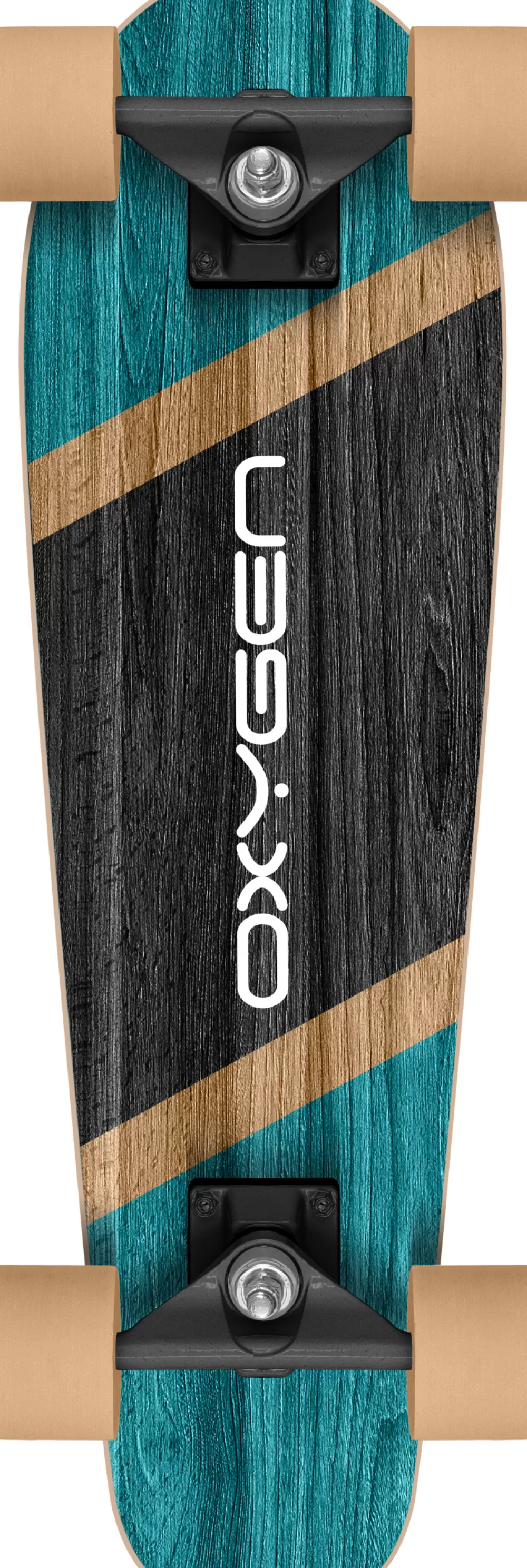 Oxygen Cruiser Skateboard 70 X 20 Cm Zwart/Beige^Skids Control Discount