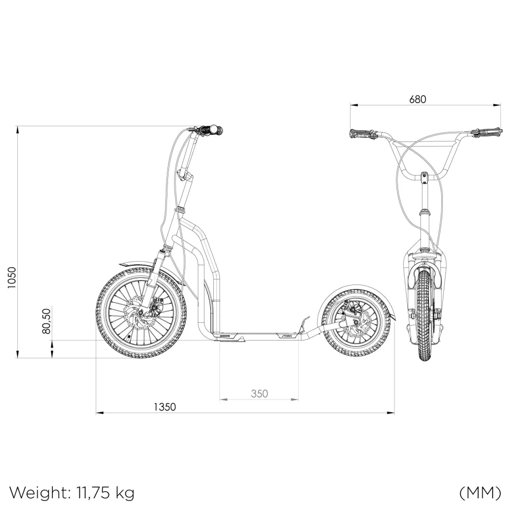 Air Scooter 16 Inch Autoped Step Zilver^Stiga Sports Hot