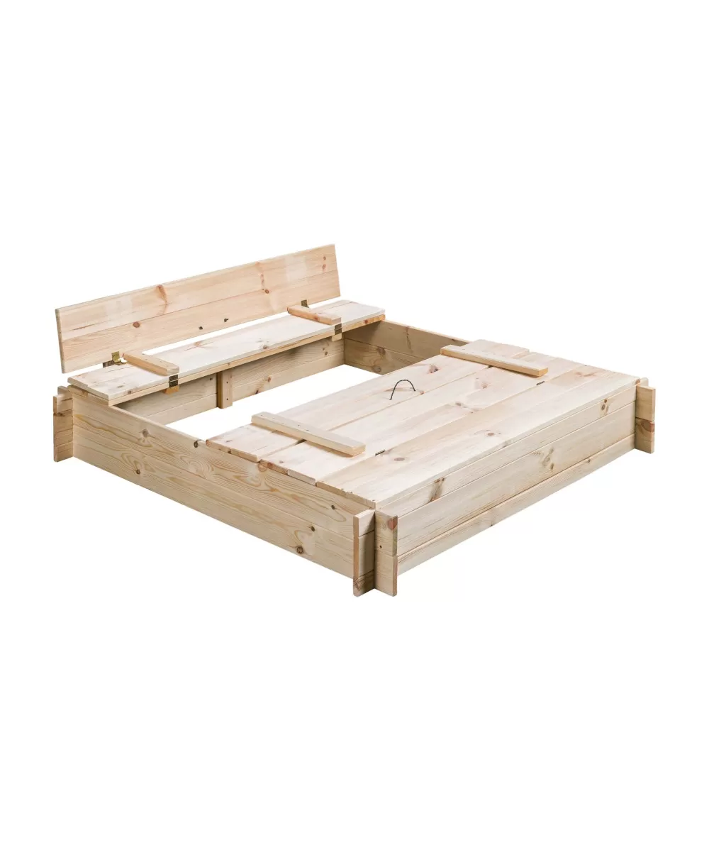 Zandbak Gucio 120 X 120 X 20 Cm Hout Blank^Swing King Flash Sale
