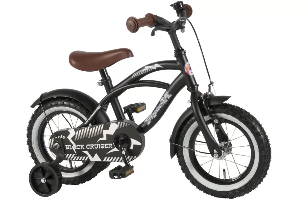 Black Cruiser 12 Inch 21,5 Cm Jongens Terugtraprem Zwart^Volare New