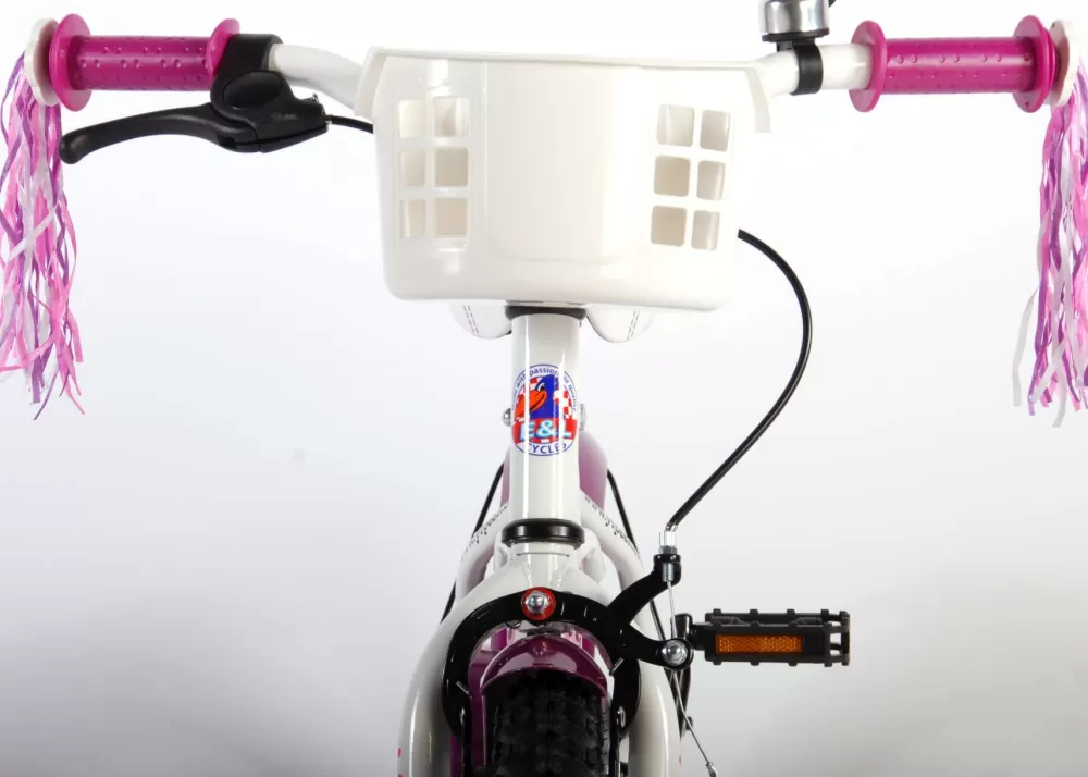 Heart Cruiser 12 Inch 23 Cm Meisjes Terugtraprem Wit/Paars^Volare Best