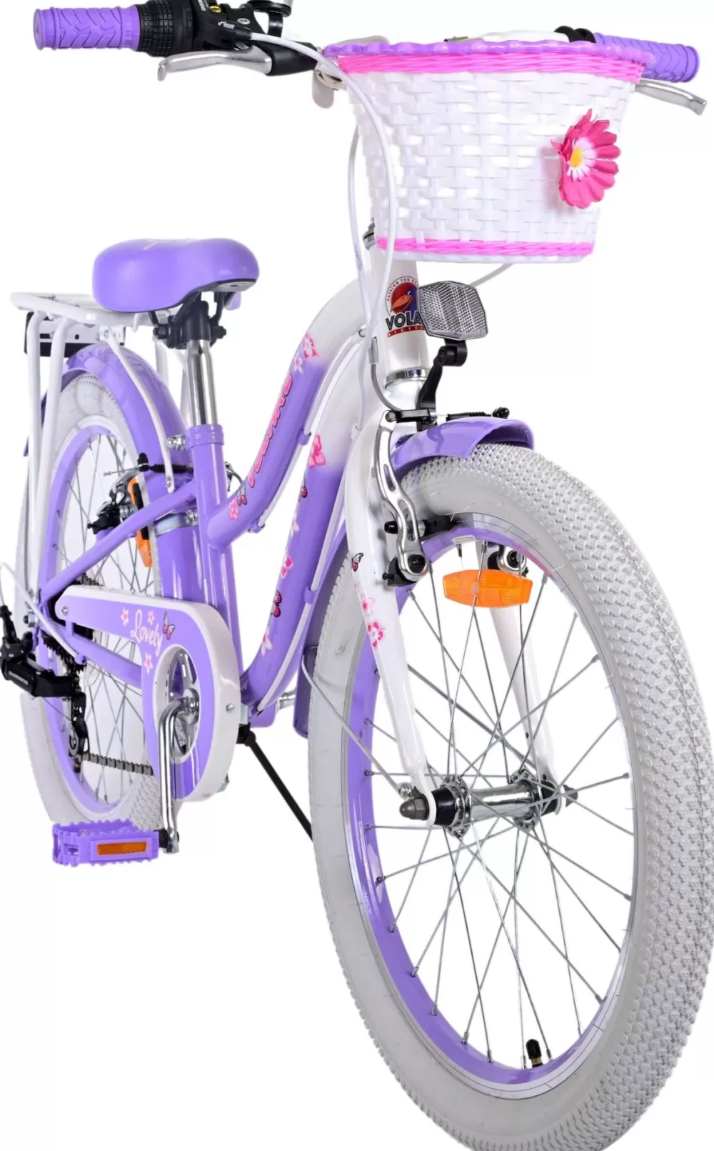 Lovely 20 Inch 27,5 Cm Meisjes 7V V-Brakes Paars/Wit^Volare New
