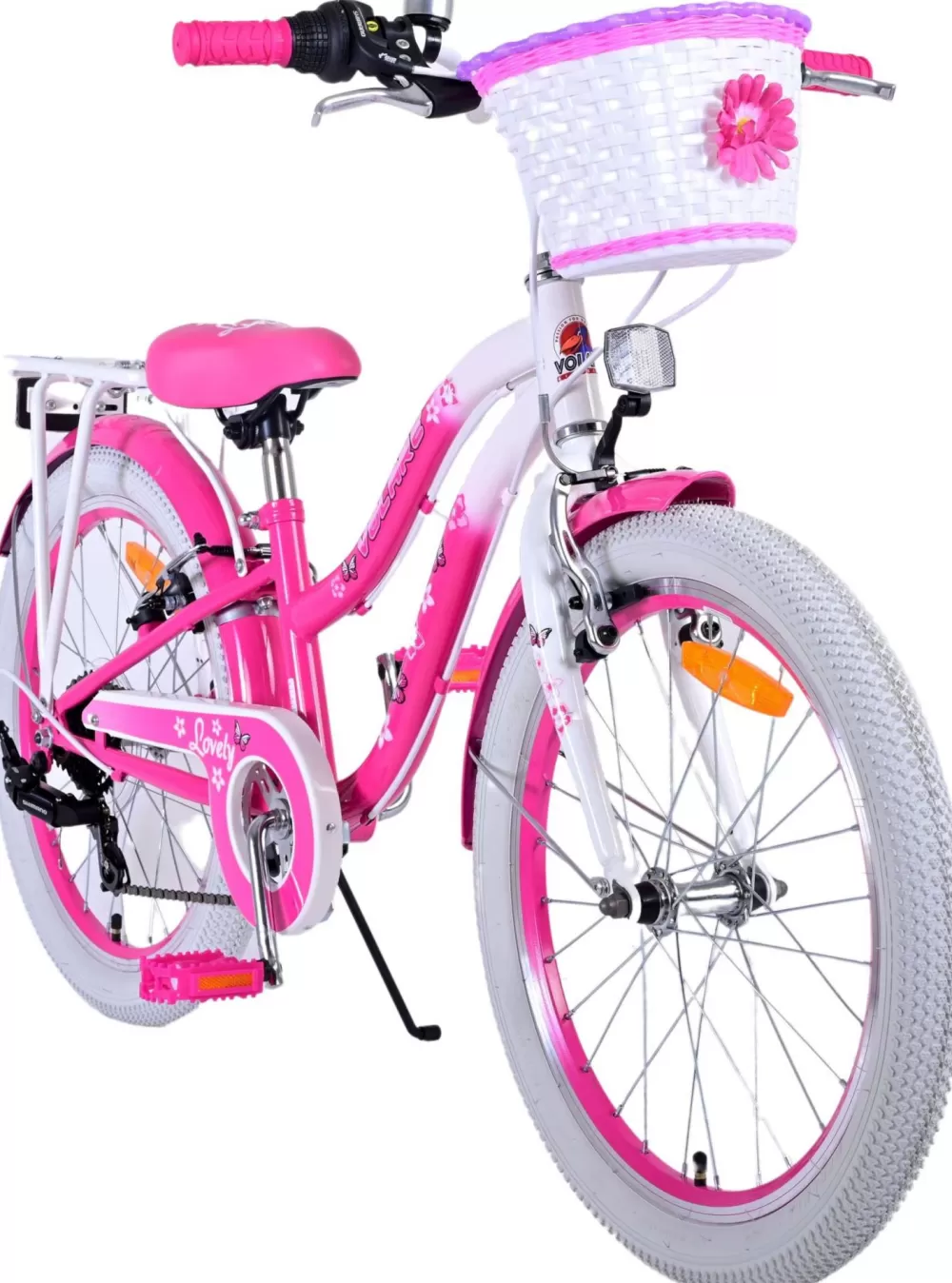 Lovely 20 Inch 27,5 Cm Meisjes 7V V-Brakes Roze/Wit^Volare Store