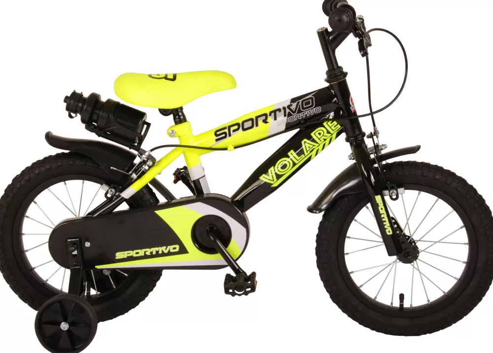 Sportivo 16 Inch 27,5 Cm Jongens Terugtraprem Geel/Zwart^Volare Best