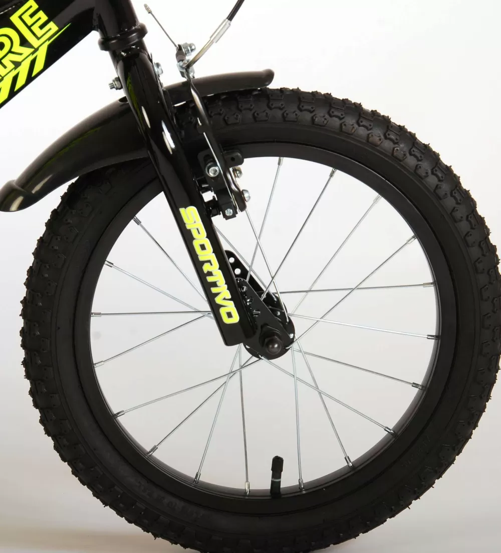 Sportivo 16 Inch 27,5 Cm Jongens Terugtraprem Geel/Zwart^Volare Best