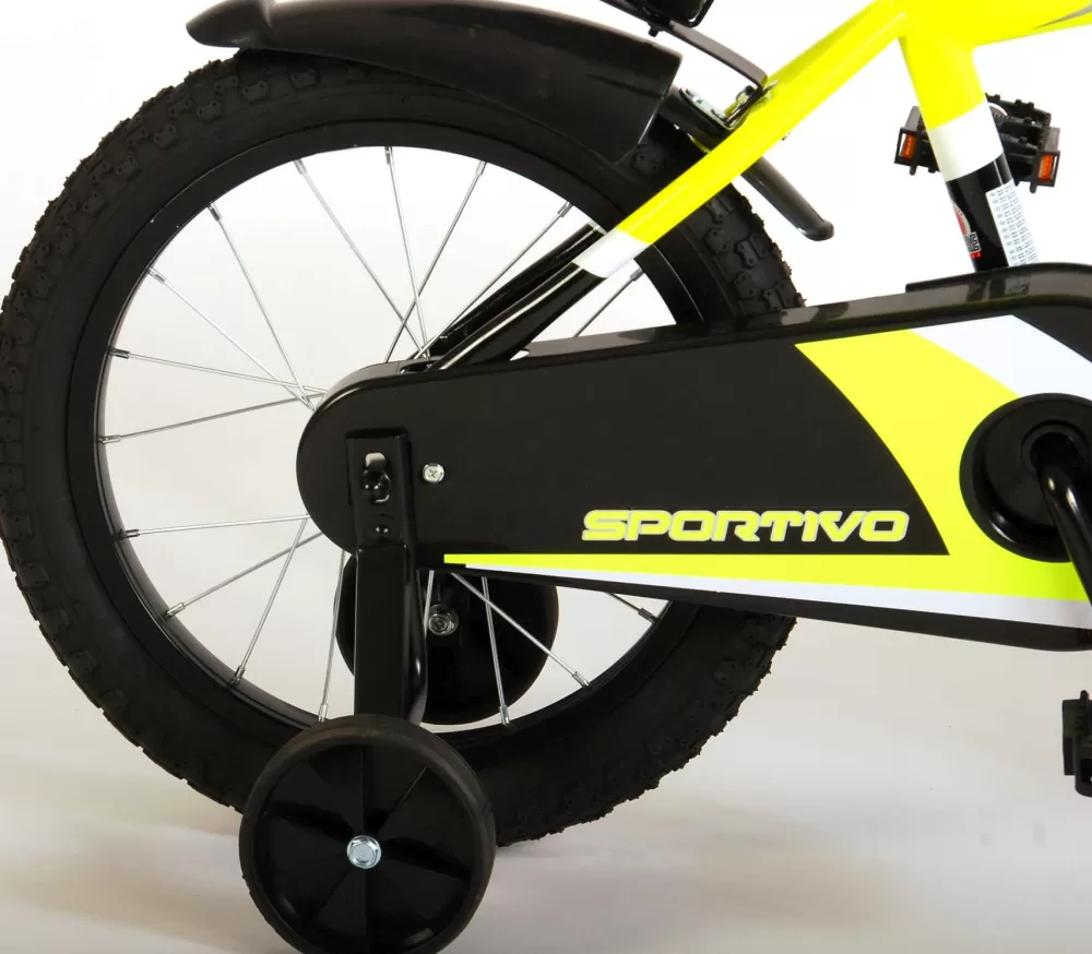 Sportivo 16 Inch 27,5 Cm Jongens Terugtraprem Geel/Zwart^Volare Best