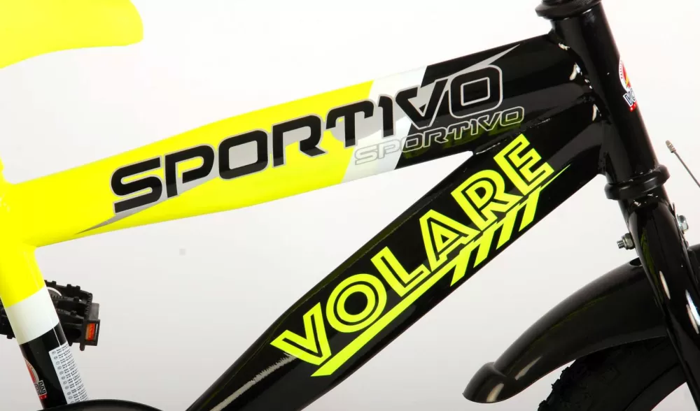 Sportivo 16 Inch 27,5 Cm Jongens Terugtraprem Geel/Zwart^Volare Best