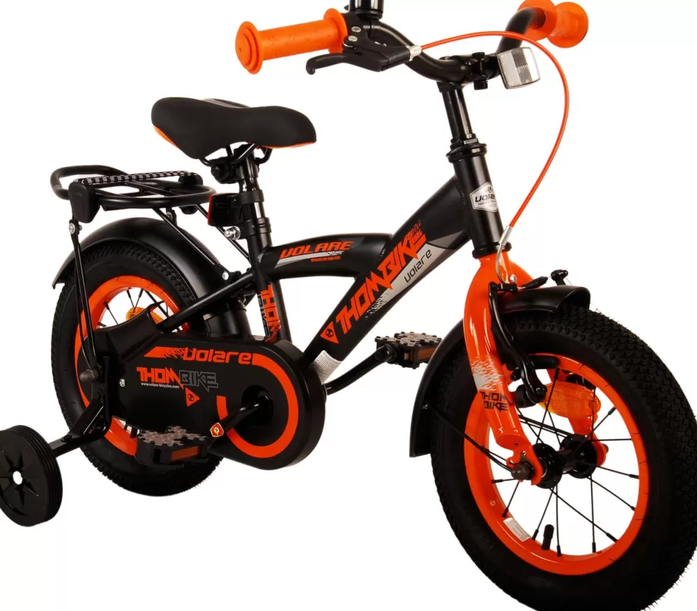 Thombike 12 Inch 21,5 Cm Jongens Terugtraprem Zwart/Oranje^Volare Clearance