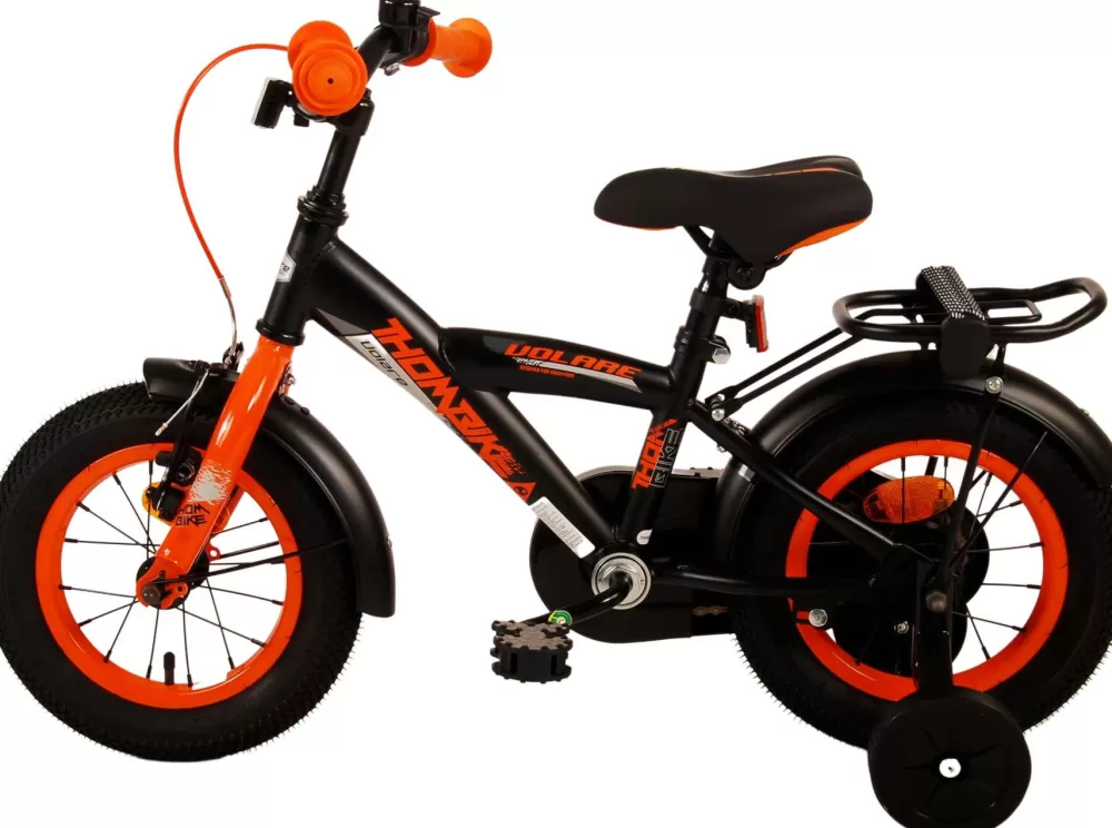 Thombike 12 Inch 21,5 Cm Jongens Terugtraprem Zwart/Oranje^Volare Clearance