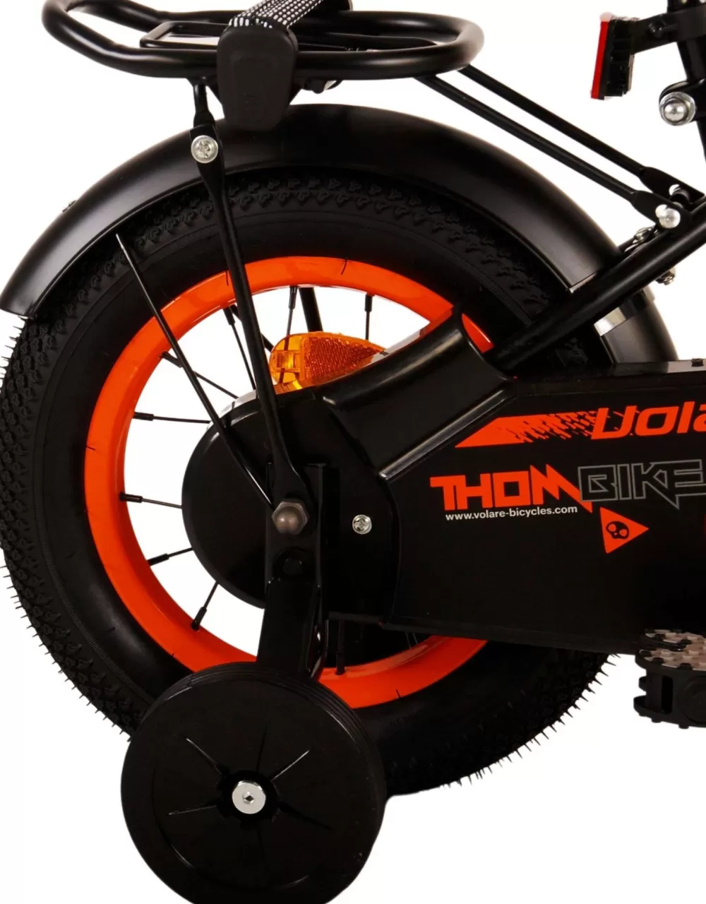 Thombike 12 Inch 21,5 Cm Jongens Terugtraprem Zwart/Oranje^Volare Clearance
