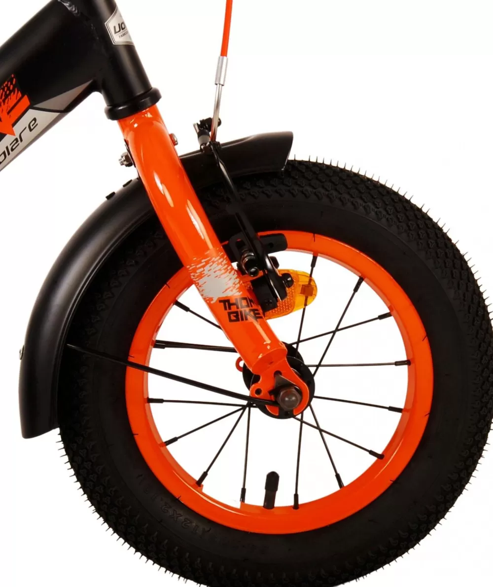 Thombike 12 Inch 21,5 Cm Jongens Terugtraprem Zwart/Oranje^Volare Clearance