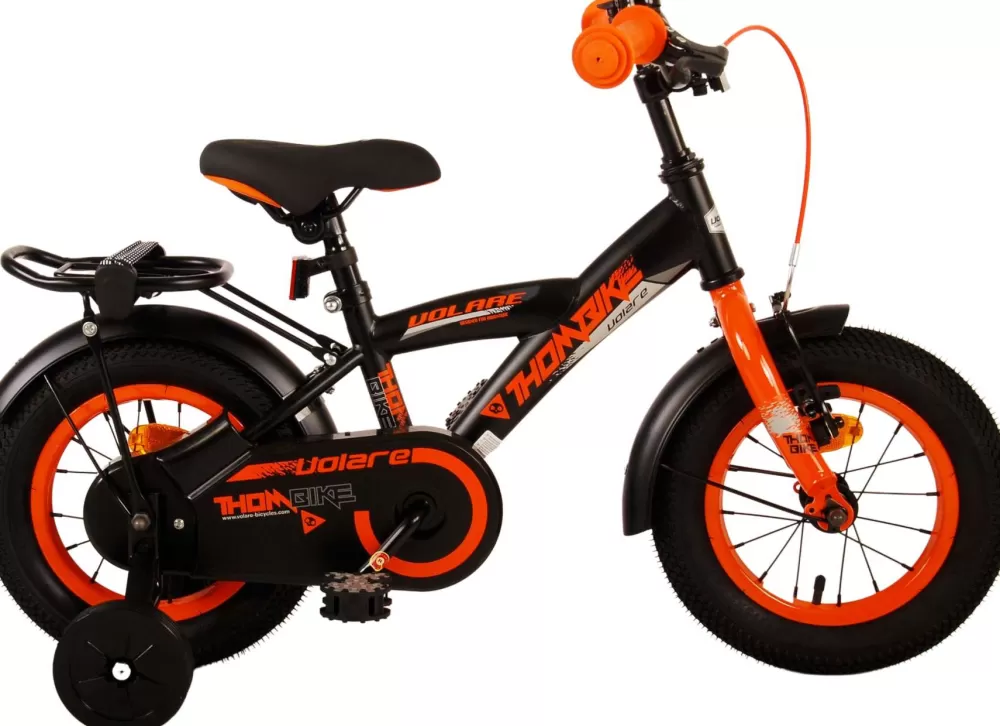 Thombike 12 Inch 21,5 Cm Jongens Terugtraprem Zwart/Oranje^Volare Clearance