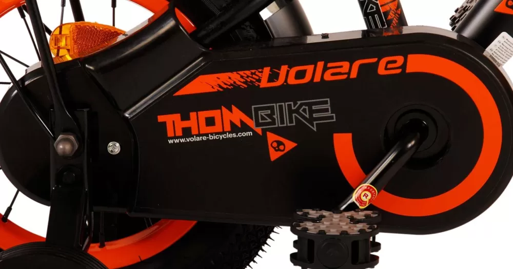 Thombike 12 Inch 21,5 Cm Jongens Terugtraprem Zwart/Oranje^Volare Clearance
