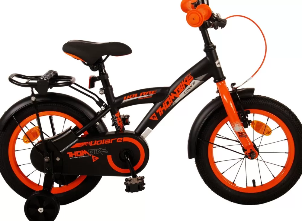 Thombike 14 Inch 22,5 Cm Jongens Terugtraprem Zwart/Oranje^Volare Clearance